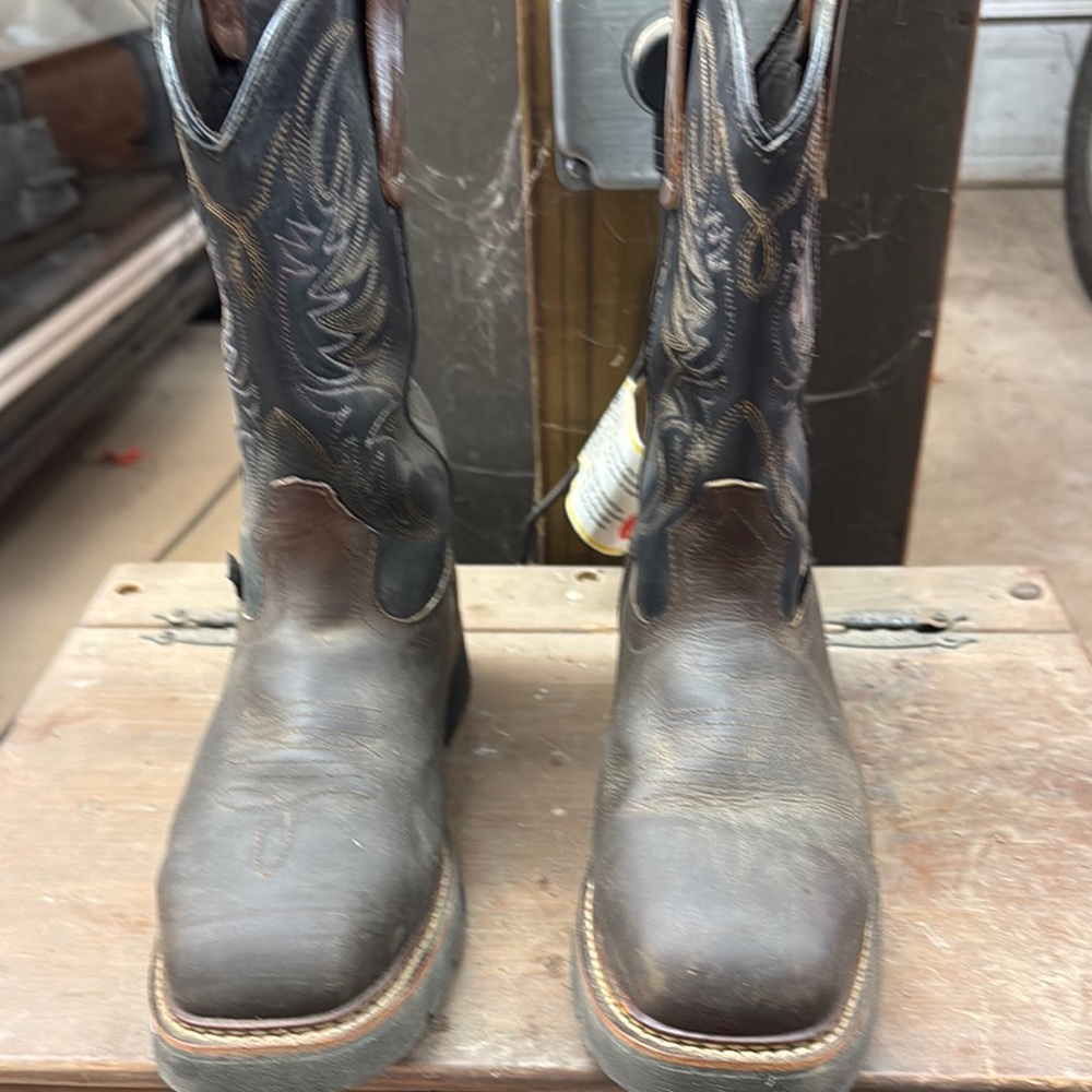 Brown Leather Cowboy Boots